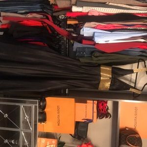 Laura Ryner  (dave and Johnny) black satin gown